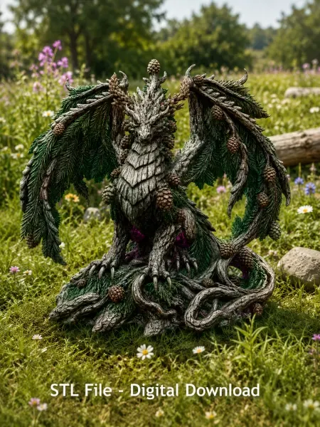Ancient Forest Guardian Dragon STL File for 3D Print — Image 2 of 17