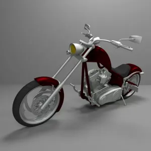 3D Printable Big Dog K9 Chopper Motorcycle Model