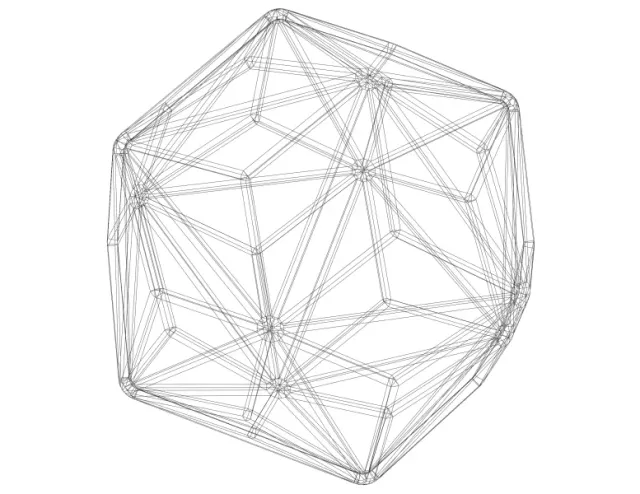 Wireframe Shape Triakis Icosahedron — Фото 3 из 6