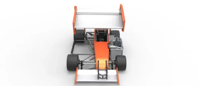 Supermodified front engine Winged race car V3 Scale 1:25 — Фото 8 из 31