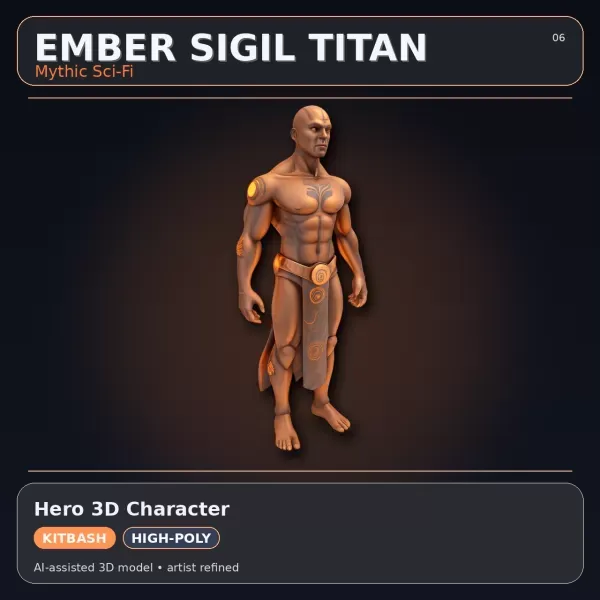Mythic & Mech Character Collection – High-Poly Kitbash 3D Model — Фото 12 из 22