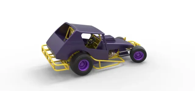 Vintage Northeast Dirt Modified stock car while turning 1:25 — Фото 20 из 31