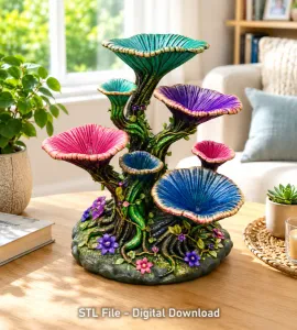 Enchanted Floral Tree Organizer STL File for 3D Print