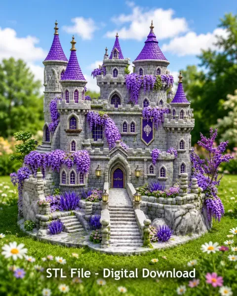 Lavender Bloom Castle STL File for 3D Print — Фото 2 из 15