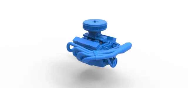 Engine V8 for Supermodified race car Version 4 Scale 1:25 — Image 17 of 23