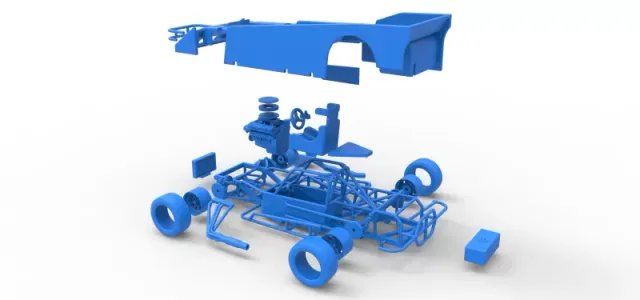Small Block Supermodified race car Scale 1:25 — Image 30 of 31