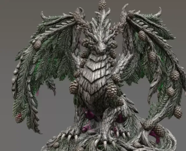 Ancient Forest Guardian Dragon STL File for 3D Print — Image 7 of 17