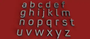 CONVECTION Font lowercase 3D letters STL file