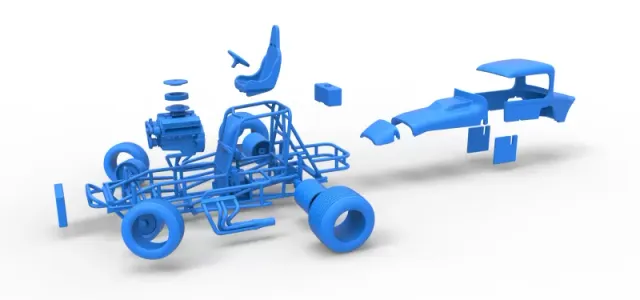 Vintage Sprint car while turning Version 2 Scale 1:25 — Фото 26 из 29