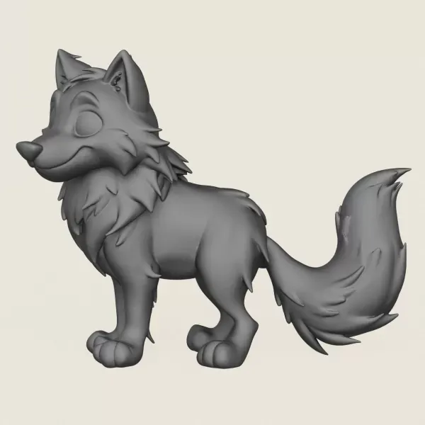 Wolf Toy Print Ready 3D Model — Image 3 of 5