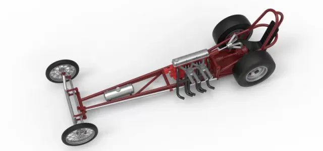 Vintage Front engine dragster Base Version 6 Scale 1:25 — Image 4 of 30