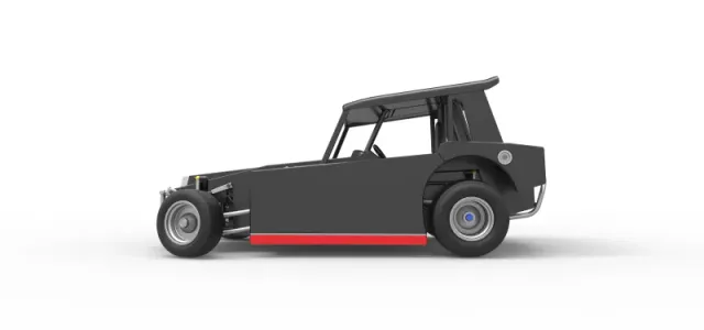 Vintage Dirt Modified stock car V6 while turning Scale 1:25 — Фото 9 из 31