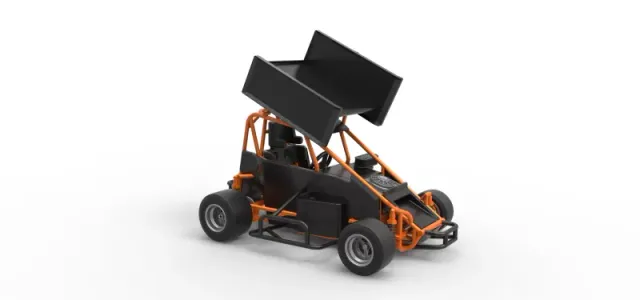 Pavement Winged 600 Micro sprint car Scale 1:25 — Фото 24 из 31