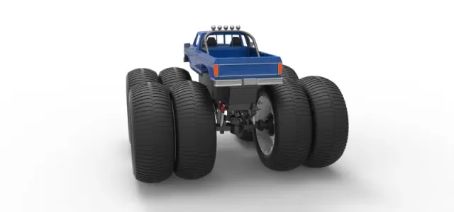 Diecast vintage Monster Truck with double wheels Scale 1:25 — Image 14 of 28