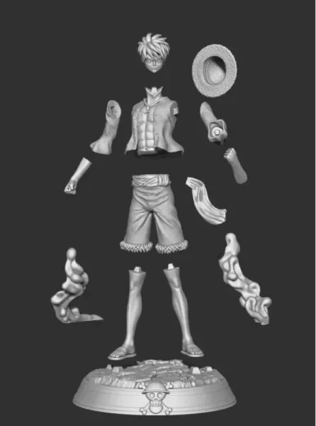 One Piece Monkey D Luffy 3D Printed Model — Image 3 of 7