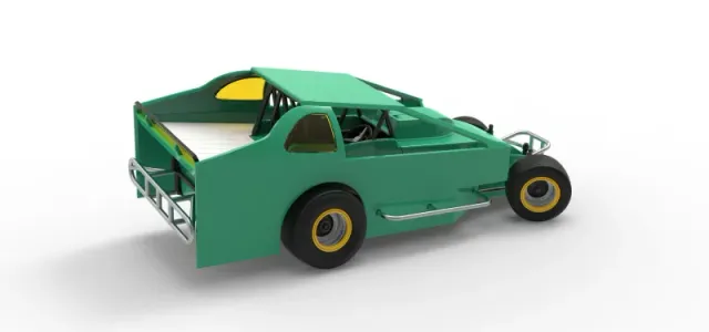 Northeast Dirt Modified stock car while turning V2 Scale 1:25 — Фото 20 из 30