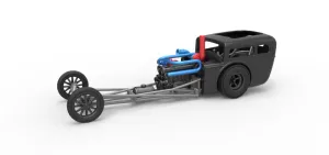 Front engine old school dragster with shell Version 4 Scale 1:25