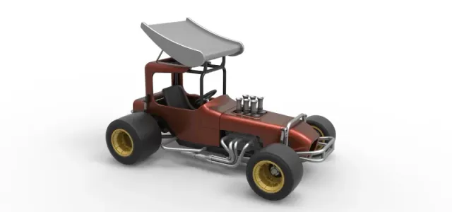 Vintage Winged Supermodified stock car Scale 1:25 — Фото 24 из 31