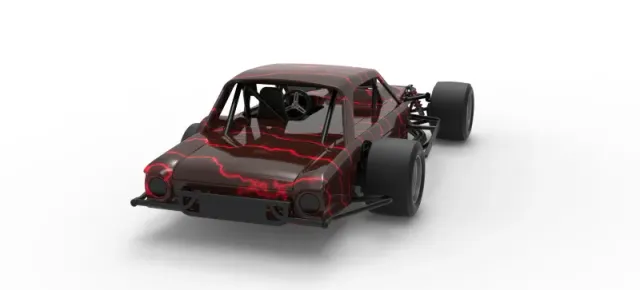 Vintage Asphalt Modified stock car V13 Scale 1:25 — Фото 18 из 30