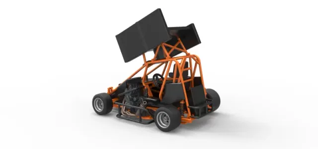 Pavement Winged 600 Micro sprint car Scale 1:25 — Фото 12 из 31