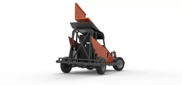 New Zealand Ministock car while turning Version 2 Scale 1 to 25 — Image 19 of 30
