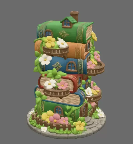 Enchanted Book Tower House STL File 3D Printable — Фото 6 из 10