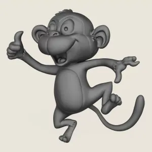 Monkey Toy Print Ready 3D Model