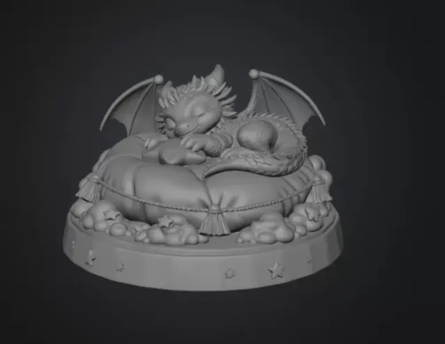 Sleeping Dream Dragon STL File 3D Print — Фото 7 из 10