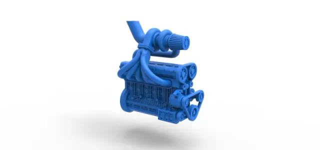 Diecast Turbo straight-six engine Scale 1:25 — Image 13 of 17