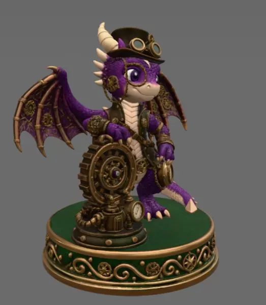 Clockwork Fantasy Dragon STL for 3D Printing — Фото 6 из 11