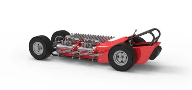 Vintage AWD Dragster Version 2 Scale 1:25 — Фото 12 из 30
