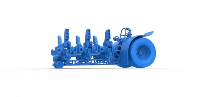 Diecast Pulling tractor with 6 engines V8 Scale 1:25 — Фото 14 из 31