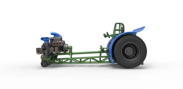 Diecast Pulling tractor with 3 engines V8 Version 6 Scale 1:25 — Фото 6 из 30