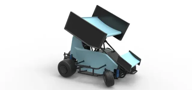Winged 600 Micro sprint car while turning Scale 1:25 — Фото 24 из 31