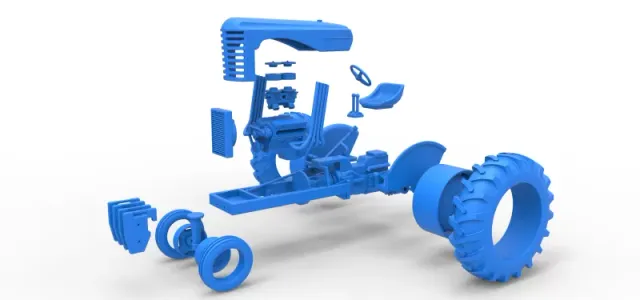 Vintage Small block Pulling tractor Version 4 Scale 1:25 — Фото 22 из 30