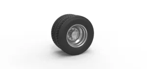 Diecast Rear custom wheel of semi truck Version 2 Scale 1:25