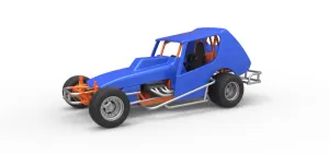Vintage Northeast Dirt Modified stock car Scale 1:25