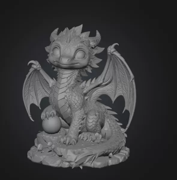 Blossom Baby Dragon STL File for 3D Print — Фото 8 из 15