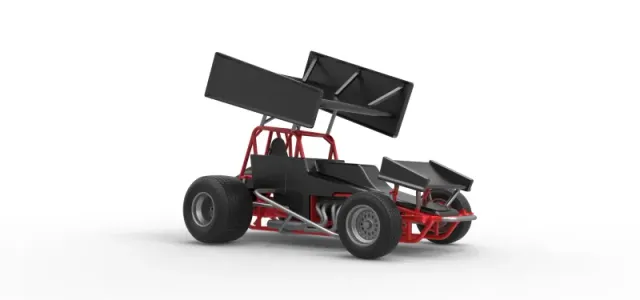 Vintage Winged Sprint car Scale 1:25 — Фото 23 из 31