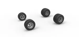 Wheel set of 600 Micro sprint car Scale 1:25