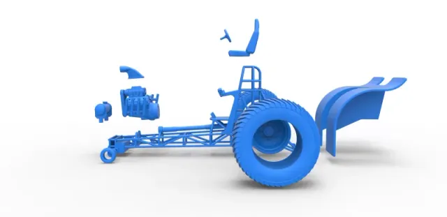 Diecast Pulling tractor with single V8 engine Scale 1 to 25 — Фото 26 из 29