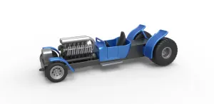 Diecast pulling truck 2wd Hot rod with V12 Scale 1:25