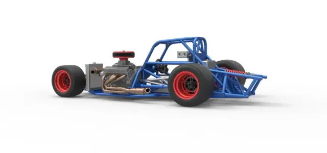 Supermodified front engine race car Base Version 4 Scale 1:25 — Image 13 of 30