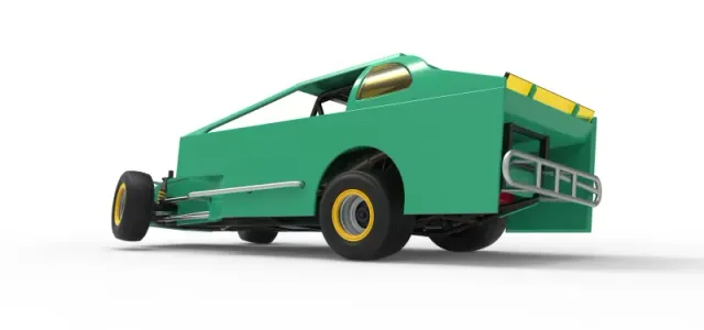 Northeast Dirt Modified stock car while turning V2 Scale 1:25 — Фото 13 из 30