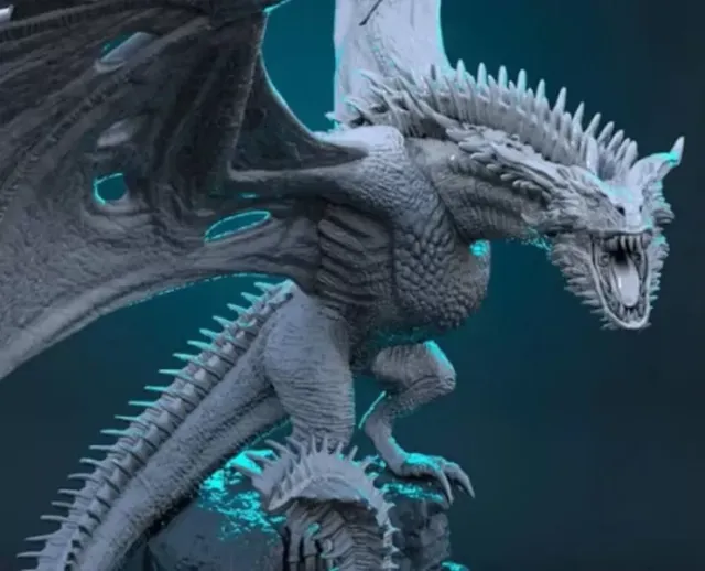 Viserion Ice Dragon 3D STL — Фото 4 из 5