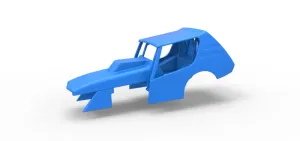 Shell of Vintage Northeast Dirt Modified stock car Scale 1:25