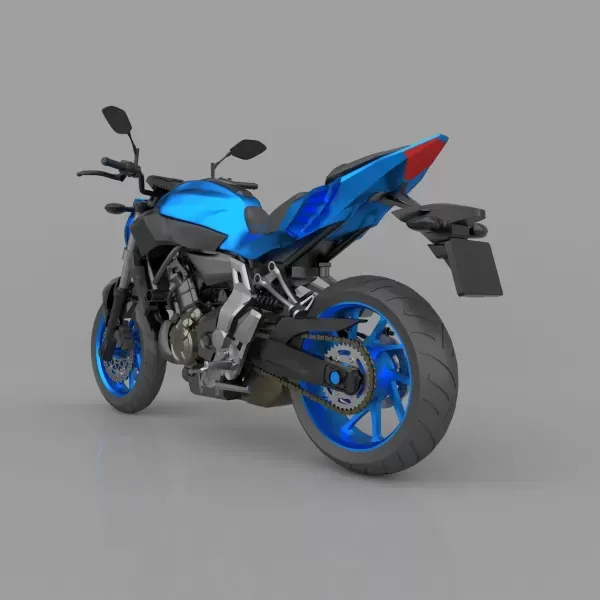 3D Printable Yamaha MT-07/FZ-07 Street Motorcycle Model — Фото 3 из 10