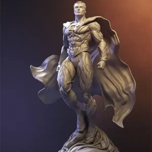 Superman 3D Printed Bust and Statue Set