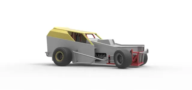Vintage Dirt Modified stock car V7 while turning Scale 1:25 — Фото 25 из 31