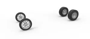 Wheel Set of Vintage Front engine dragster V6 Scale 1:25